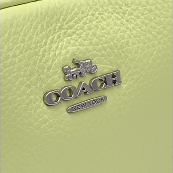 COACH NWT COURT BACKPACK IN SIGNATURE CANVAS KHAKI PALE LIME COLOR - Picture 9 of 16